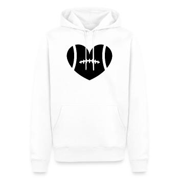 Cœur du football - Sweat à capuche Premium bio Homme - blanc - Devant - Nico (187cm)