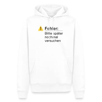 Fehler: Bitte noch einmal versuchen, Informatik - Männer Premium Bio Hoodie - Weiß - Vorne - Nico (187cm)