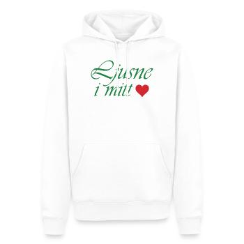 Erhelle in meinem Herzen - Männer Premium Bio Hoodie - Weiß - Vorne - Nico (187cm)