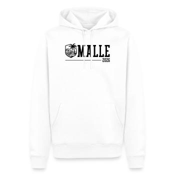 Malle 2026 Palm Trees Beach Mallorca - Men’s Premium Organic Hoodie - white - Front - Nico (187cm)