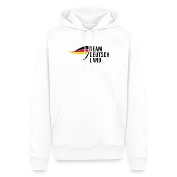 team deutschland - Männer Premium Bio Hoodie - Weiß - Vorne - Nico (187cm)