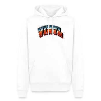 Bootleg en vinyle - Sweat à capuche Premium bio Homme - blanc - Devant - Nico (187cm)