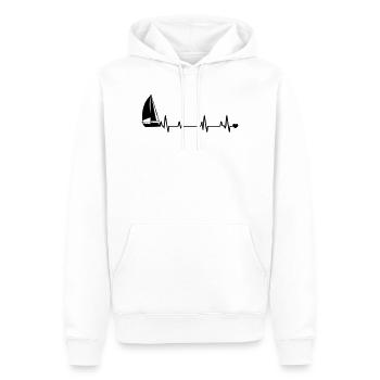 segeln - Männer Premium Bio Hoodie - Weiß - Vorne - Nico (187cm)
