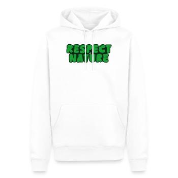 Respecter la nature - Sweat à capuche Premium bio Homme - blanc - Devant - Nico (187cm)