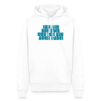 Ich bin der Uwe und ich bin auch dabei - Männer Premium Bio Hoodie - Weiß - Vorne - Nico (187cm)