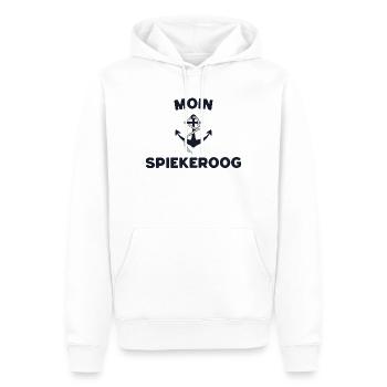 Moin Spiekeroog – Conception d’ancres maritimes - Sweat à capuche Premium bio Homme - blanc - Devant - Nico (187cm)