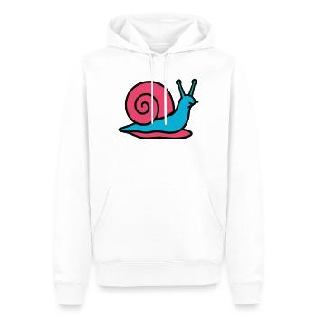 Escargot Pop Art Gastéropode Potager - Sweat à capuche Premium bio Homme - blanc - Devant - Nico (187cm)
