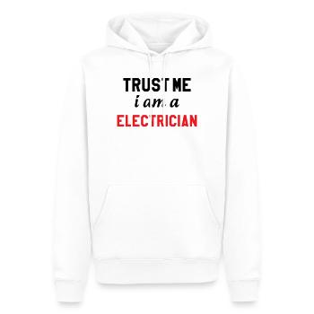 Fais-Moi Confiance Je Suis Électricien : Sécurité - Sweat à capuche Premium bio Homme - blanc - Devant - Nico (187cm)
