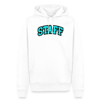Lettrage du personnel - Sweat à capuche Premium bio Homme - blanc - Devant - Nico (187cm)