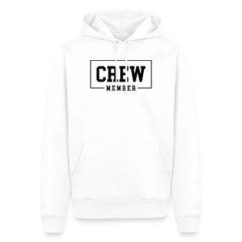 crew member - Men’s Premium Organic Hoodie - white - Front - Nico (187cm)