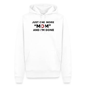 Encore une maman et j’en ai fini avec l’humour - Sweat à capuche Premium bio Homme - blanc - Devant - Nico (187cm)
