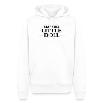 Stay still little doll - Männer Premium Bio Hoodie - Weiß - Vorne - Nico (187cm)