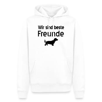 Dackel - Männer Premium Bio Hoodie - Weiß - Vorne - Nico (187cm)