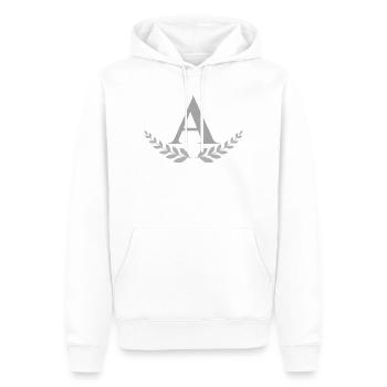 A - Männer Premium Bio Hoodie - Weiß - Vorne - Nico (187cm)