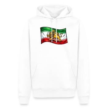 Drapeau de la Perse et de l’Iran - Sweat à capuche Premium bio Homme - blanc - Devant - Nico (187cm)