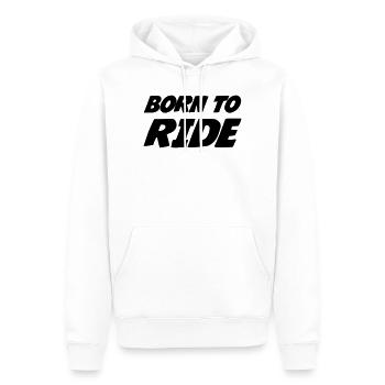 Geboren, um ein Pferd zu reiten: Wildes Design - Männer Premium Bio Hoodie - Weiß - Vorne - Nico (187cm)
