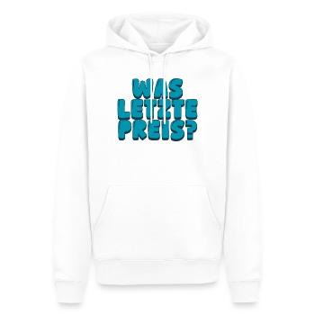 was letzte preis - Männer Premium Bio Hoodie - Weiß - Vorne - Nico (187cm)