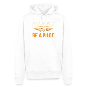 Stolzer Pilot – Fliegen mit Leidenschaft - Männer Premium Bio Hoodie - Weiß - Vorne - Nico (187cm)