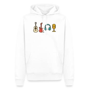 Notes musicales : Cadeau de conception rythmique et rythmique - Sweat à capuche Premium bio Homme - blanc - Devant - Nico (187cm)