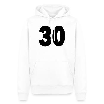 30 - Sweat à capuche Premium bio Homme - blanc - Devant - Nico (187cm)