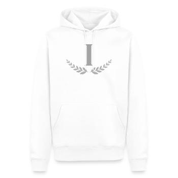 I - Sweat à capuche Premium bio Homme - blanc - Devant - Nico (187cm)