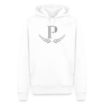 P - Sweat à capuche Premium bio Homme - blanc - Devant - Nico (187cm)