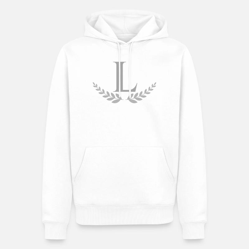 L - Sweat à capuche Premium bio Homme - blanc
