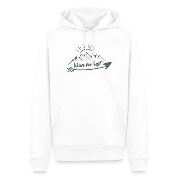 Wanderlust Mountain Outdoor Travel Design - Männer Premium Bio Hoodie - Weiß - Vorne - Nico (187cm)