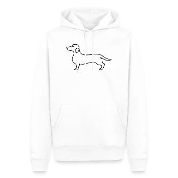 Minimalismus Dackel moderne Illustration - Männer Premium Bio Hoodie - Weiß - Vorne - Nico (187cm)