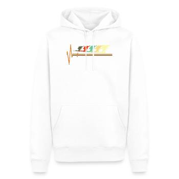 Plongée rétro Heartbeat Pulse Vintage Diver - Sweat à capuche Premium bio Homme - blanc - Devant - Nico (187cm)