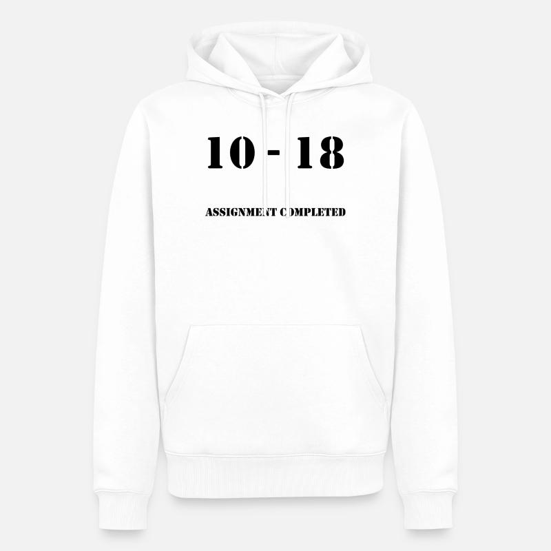 10-18_MP_Assignment_completed - Sweat à capuche Premium bio Homme - blanc