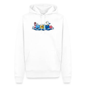 MOIN Seagull Phare Maritime Coloré - Sweat à capuche Premium bio Homme - blanc - Devant - Nico (187cm)