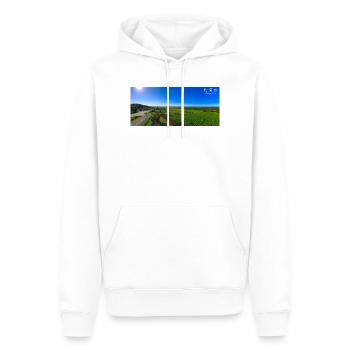 A Scenery in Hokkaido - Men’s Premium Organic Hoodie - white - Front - Nico (187cm)