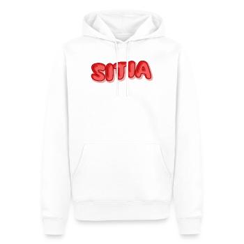 Geschenk für Sitia - Männer Premium Bio Hoodie - Weiß - Vorne - Nico (187cm)