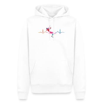 Boulderer Herzschlag Boulder Bouldern - Männer Premium Bio Hoodie - Weiß - Vorne - Nico (187cm)