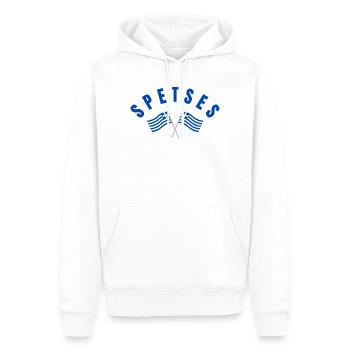 Spetses kreuzten griechische Flaggen - Männer Premium Bio Hoodie - Weiß - Vorne - Nico (187cm)