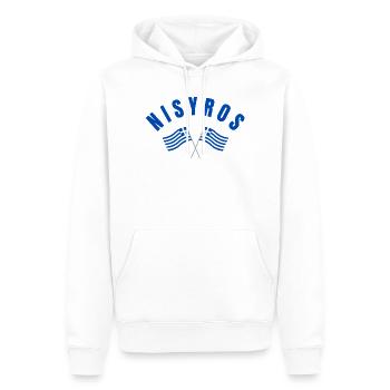 Nisyros griechische Flaggen - Männer Premium Bio Hoodie - Weiß - Vorne - Nico (187cm)