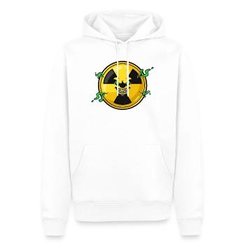 Radioaktive Grimasse - Männer Premium Bio Hoodie - Weiß - Vorne - Nico (187cm)