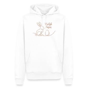 Vrolijk Pasen, Schattig Konijn Shirt, Hoodie, Bag - Männer Premium Bio Hoodie - Weiß - Vorne - Nico (187cm)