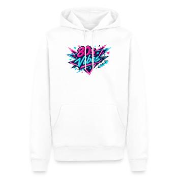 80s Vibes Neon Retro - Männer Premium Bio Hoodie - Weiß - Vorne - Nico (187cm)
