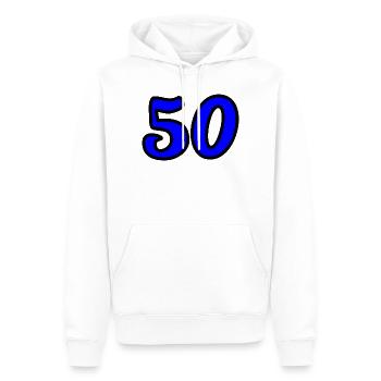 50. 50 ÅR. 50-ÅRSJUBILEUM. 50-ÅRSJUBILEUM. - Ekologisk premiumluvtröja herr - vit - Fram - Nico (187cm)