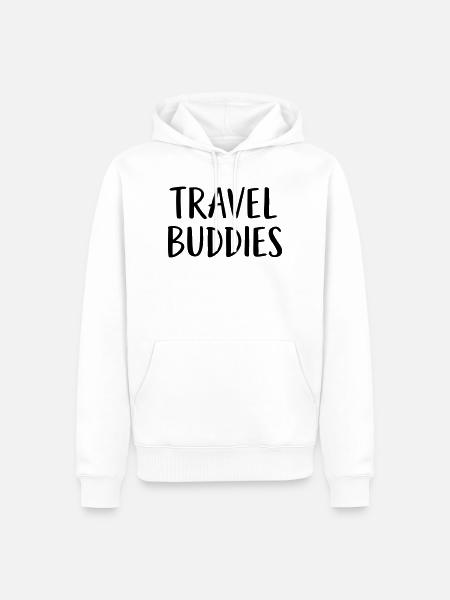 Compagnons de voyage - Sweat à capuche Premium bio Homme - blanc