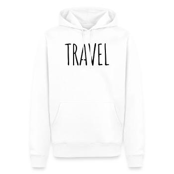 Voyager - Sweat à capuche Premium bio Homme - blanc - Devant - Nico (187cm)