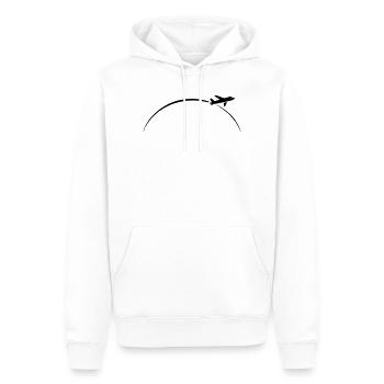 airplane - Men’s Premium Organic Hoodie - white - Front - Nico (187cm)
