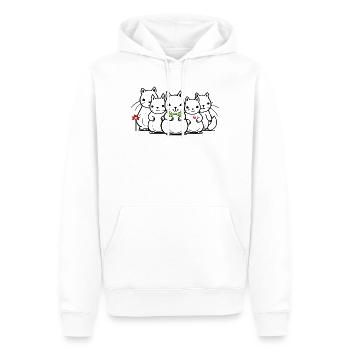 kleine Hamster - Männer Premium Bio Hoodie - Weiß - Vorne - Nico (187cm)