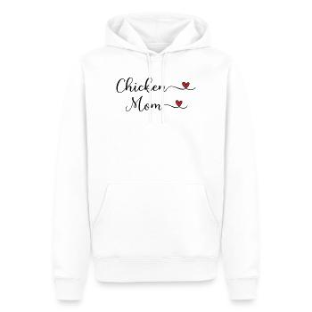 Poulets - Sweat à capuche Premium bio Homme - blanc - Devant - Nico (187cm)