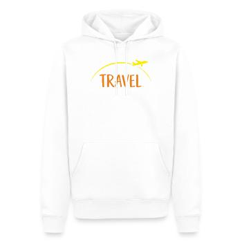 Travel - Männer Premium Bio Hoodie - Weiß - Vorne - Nico (187cm)