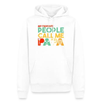 Lieblingsleute nennen mich Papa Darts Master - Männer Premium Bio Hoodie - Weiß - Vorne - Nico (187cm)
