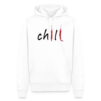 Chili Pepper Minimal Spicy Typografie Lebensmitteldesign - Männer Premium Bio Hoodie - Weiß - Vorne - Nico (187cm)