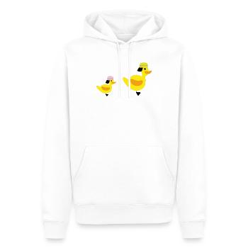 Canards de Feu - Filles - Sweat à capuche Premium bio Homme - blanc - Devant - Nico (187cm)